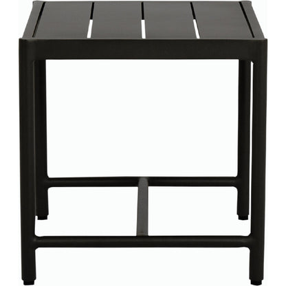 Pietra Outdoor End Table by Sunset West in graphite. Made from olefin rope in a modern style.