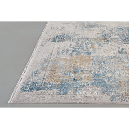 Cadiz Rug - 3890F by Feizy in blue, gray, gold. Made from viscose, acrylic in a unique style.