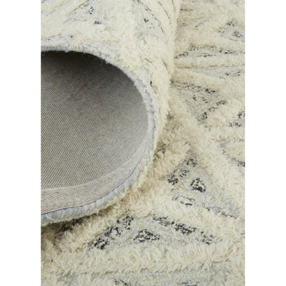 Anica Transitional Geometric Rug - 8007F by Feizy in ivory, black. Made from wool in a unique style.