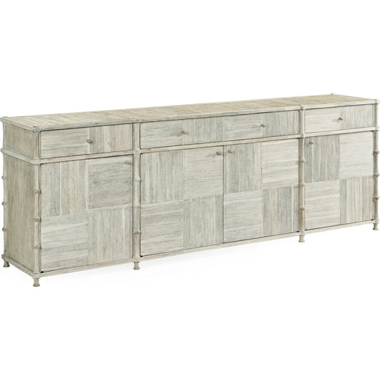 William Yeoward Bywater Credenza by Jonathan Charles in washed acacia. Made from acacia in a modern style.