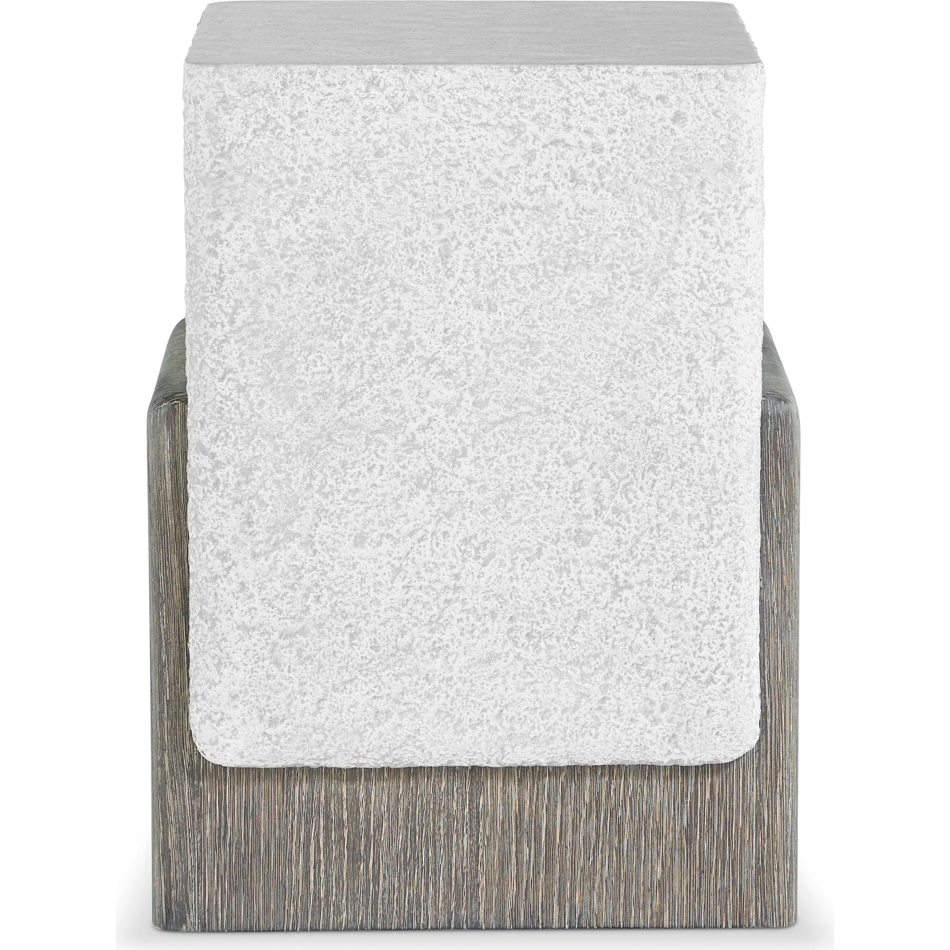 Monolith Accent Table by Bernhardt in ivory. Made from wood, resin in a unique style.