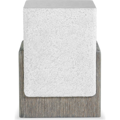 Monolith Accent Table by Bernhardt in ivory. Made from wood, resin in a unique style.