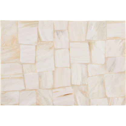 Casey Mother-Of-Pearl Box by Currey and Company in natural, white, polished brass. Made from mother of pearl, engineered wood, brass in a modern style.