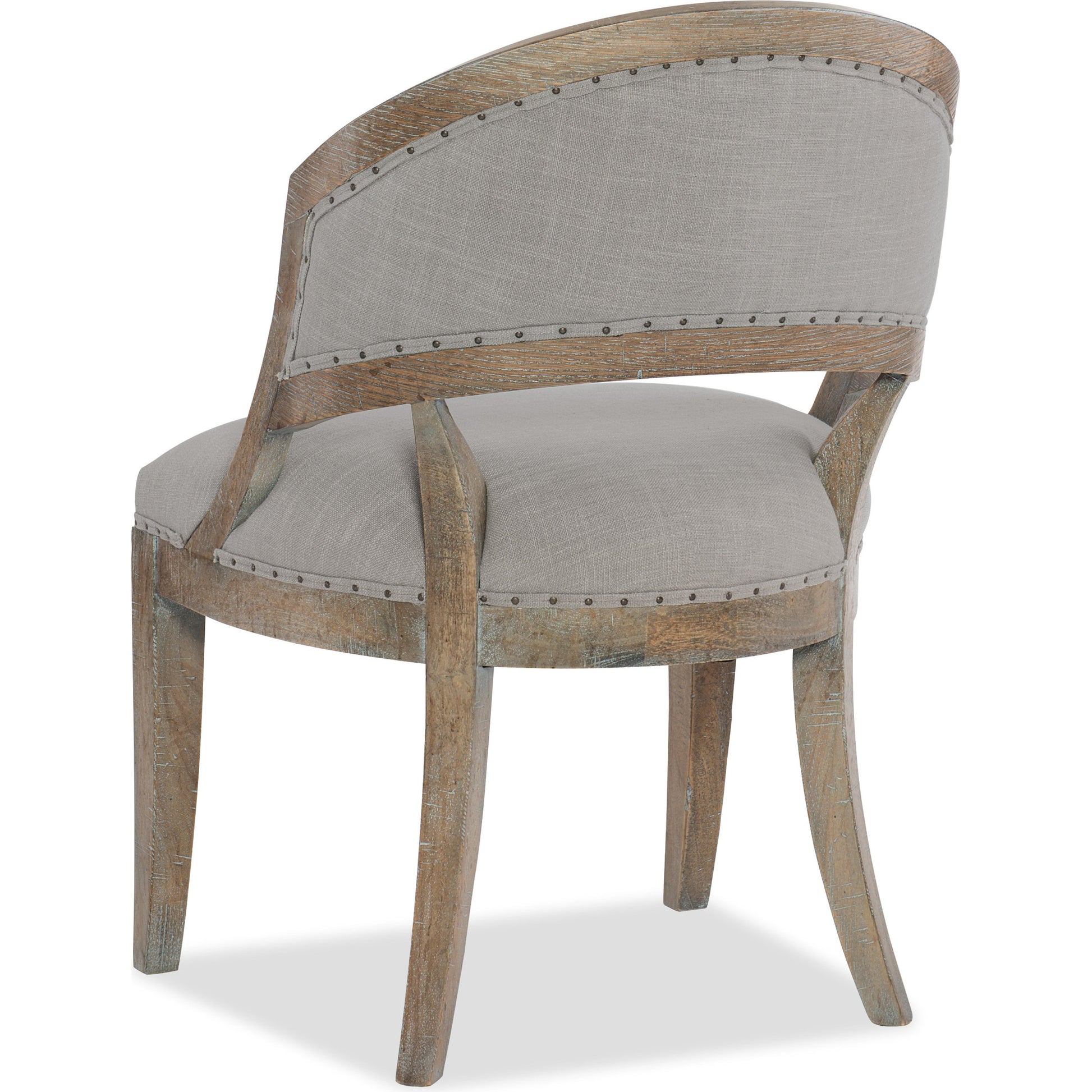 Garnier Chair (Set of 2) by Hooker Furniture in grey and light brown, soft gray. Made from fabric in a traditional style.