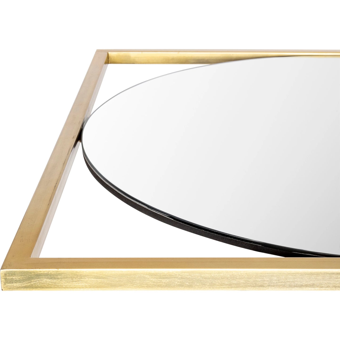 002 SI-1948559 | Closeup | Qayanat 75" Mirror by Surya in gold and electroplated. Made from frame: metal, substrate: manufactured wood in a modern style.