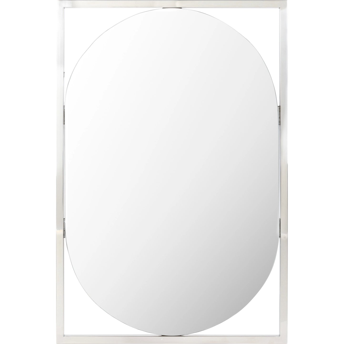 001 SI-1948560 | Primary Silo | Qayanat 36" Mirror by Surya in metallic silver. Made from frame: metal, substrate: manufactured wood in a modern style.