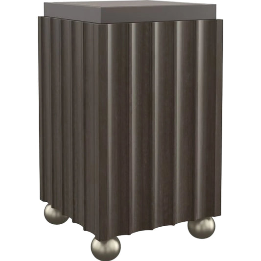 Next to You End Table by Caracole in bronze, dark chocolate, gold and otter, dark chocolate, brushed whisper of gold. Made from poplar, dyed tupelo in a unique style.