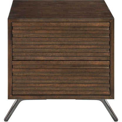 Zest 2-Push Drawer Nightstand by Zest in espresso. Made from mdf, particle board in a modern style.