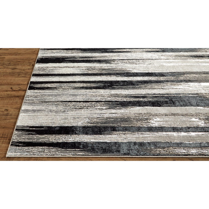 Micah Rug - 3338F by Feizy in black, silver, gray. Made from polyester, polypropylene in a unique style.