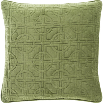 Quilted Cotton Velvet Pillow - 24111 by Surya. Made from 100% cotton in a transitional style.