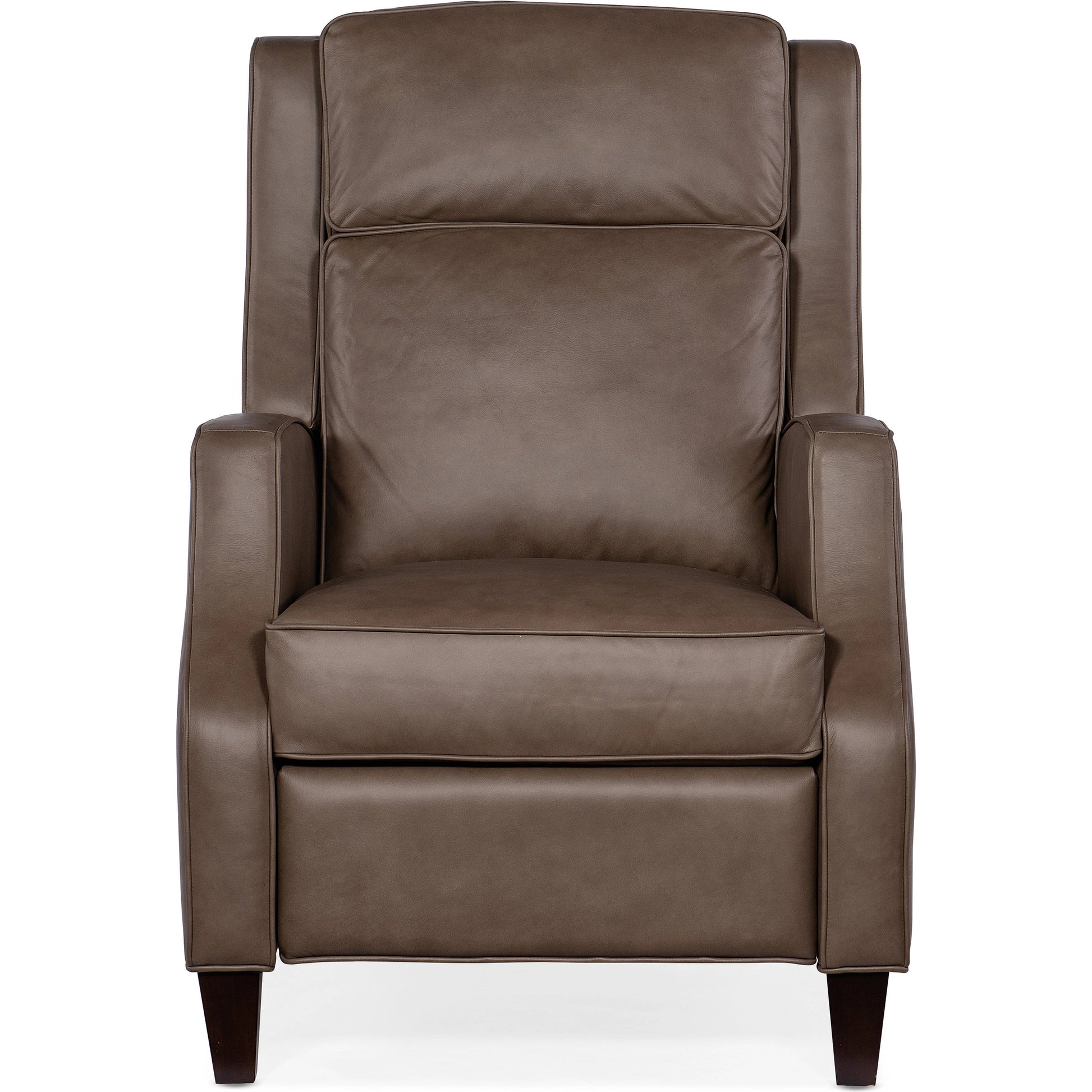 Tricia Power Recliner with Power Headrest by Hooker Furniture in aspen lenado. Made from leather, aspen lenado (finished top grain) in a traditional style.