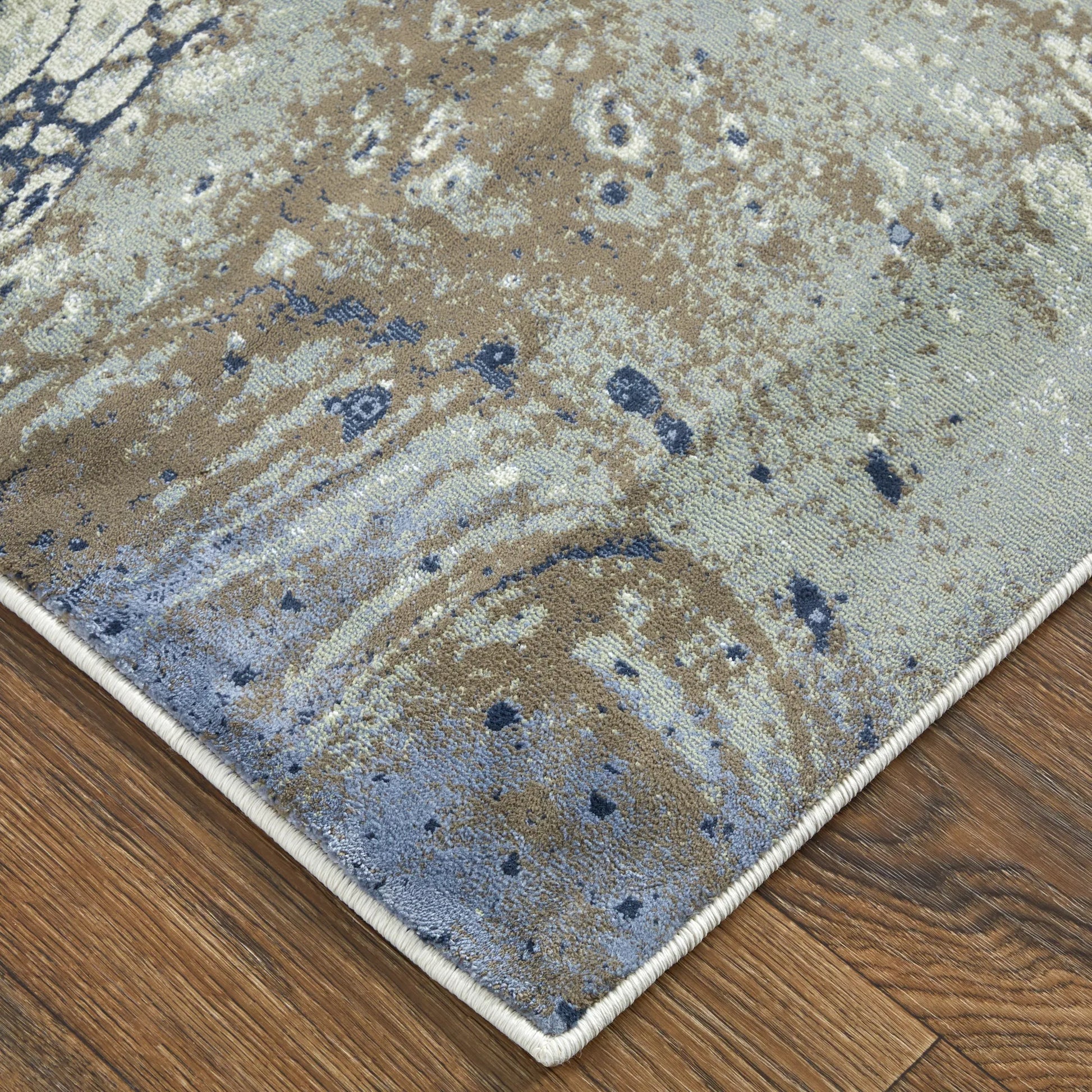 Mandana CME39M1F Rug by Feizy in ivory, taupe, blue. Made from polyester, polypropylene in a unique style.