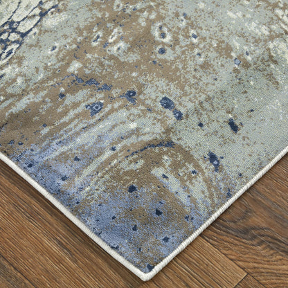 Mandana CME39M1F Rug by Feizy in ivory, taupe, blue. Made from polyester, polypropylene in a unique style.