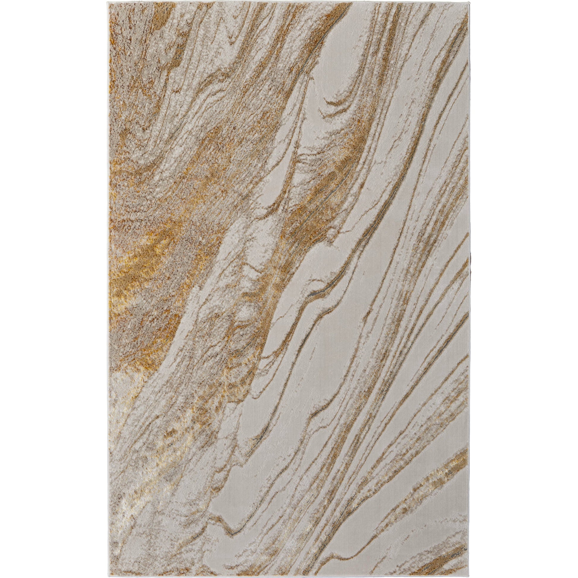 Aura Rug - 39LLF by Feizy in ivory, taupe, gold. Made from polyester, polypropylene in a unique style.