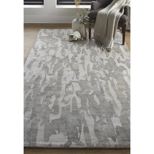 Dryden Transitional Rug - 8786F by Feizy in gray, taupe, silver. Made from viscose, wool in a unique style.