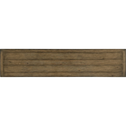 Sundance Entertainment Console by Hooker Furniture in cliffside. Made from pecan veneers, resin, solid-wood edge top in a traditional style.