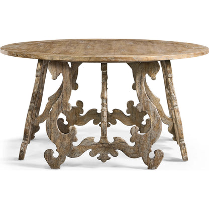 Caldera Centre Table by Jonathan Charles in light spain painted walnut. Made from acacia in a traditional style.