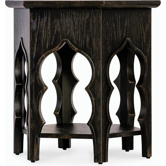 Americana Hexagon End Table by Hooker Furniture. Made from oak veneers in a modern style.