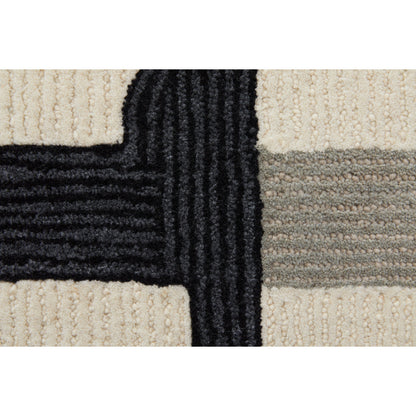 Maguire Transitional Rug - 8905F by Feizy in ivory, gray, black. Made from wool, nylon in a unique style.