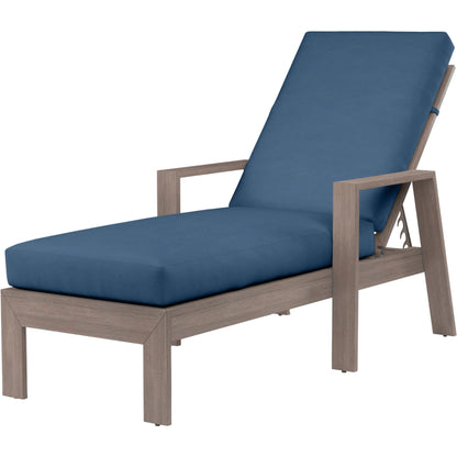 Laguna Outdoor Chaise Lounge by Sunset West in browns. Made from aluminum in a modern style.