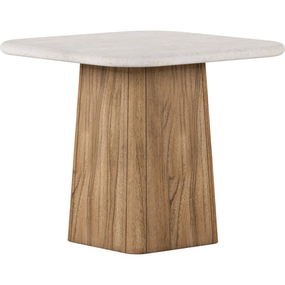 Portico Accent Table by A.R.T. Furniture in sienna. Made from parawood solids, mindi veneers, travertine in a modern style.