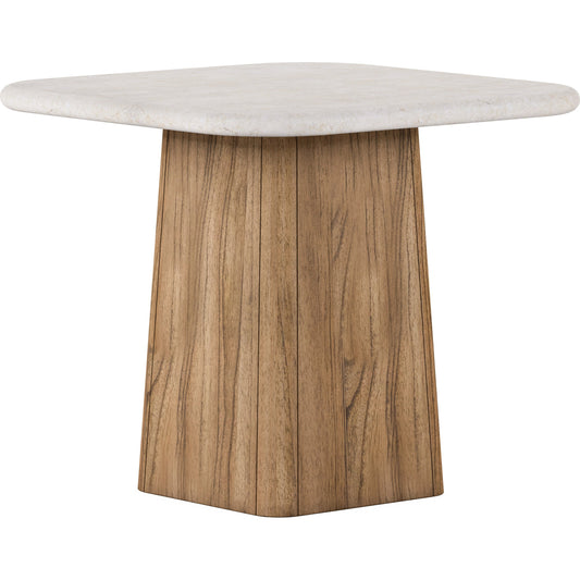 Portico Accent Table by A.R.T. Furniture in sienna. Made from parawood solids, mindi veneers, travertine in a modern style.
