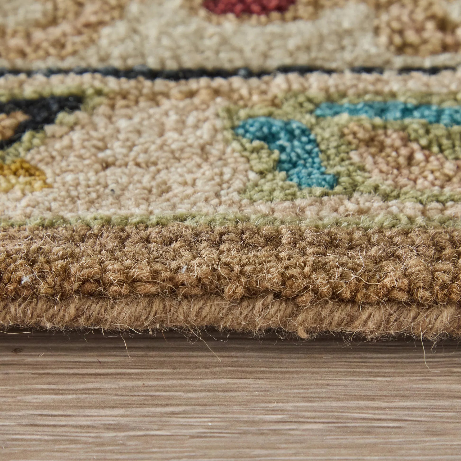 Springfield Traditional & Botanical SPF8A45F Rug by Feizy in tan, ivory, blue. Made from wool in a unique style.