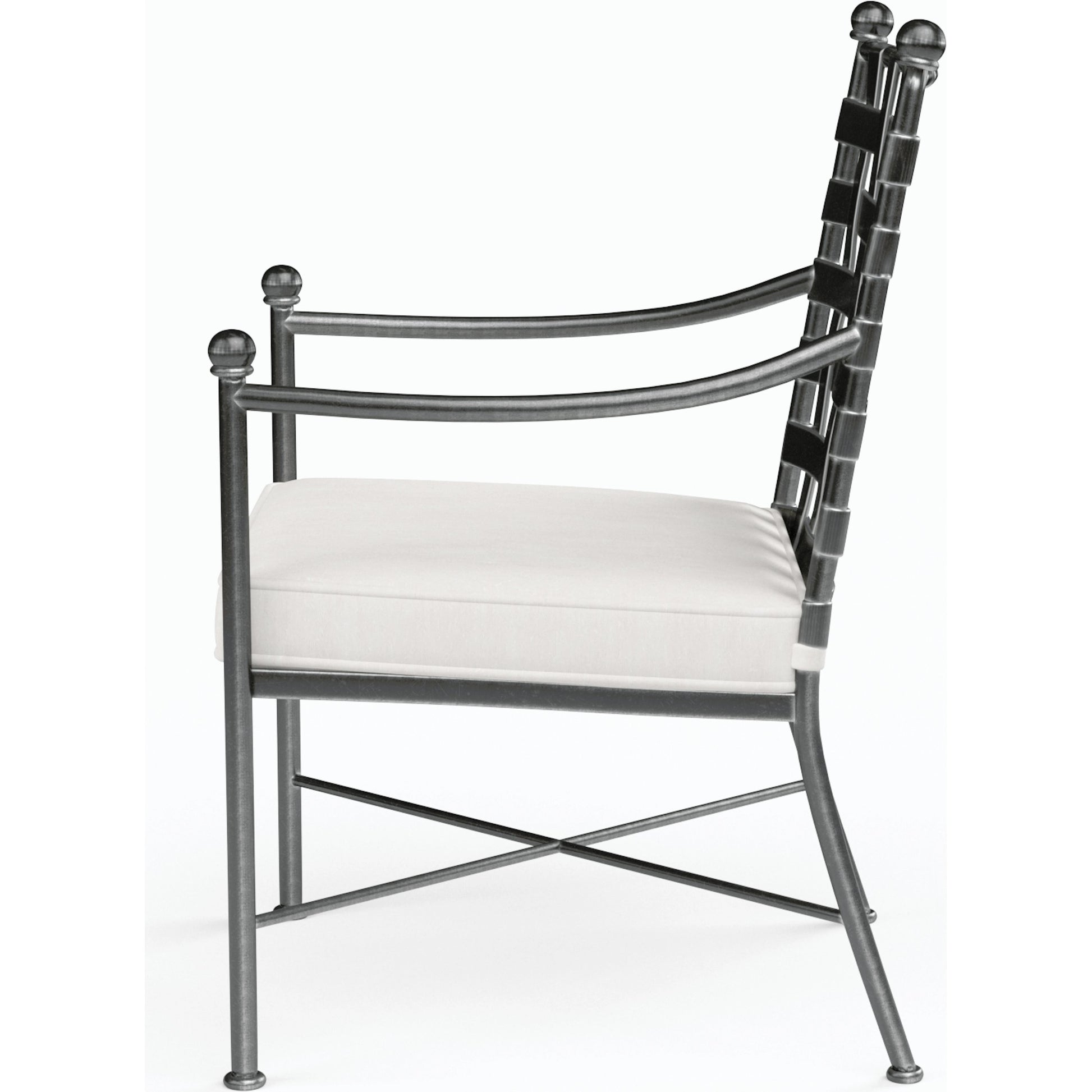 Provence Outdoor Dining Chair by Sunset West. Made from wrought iron in a modern style.