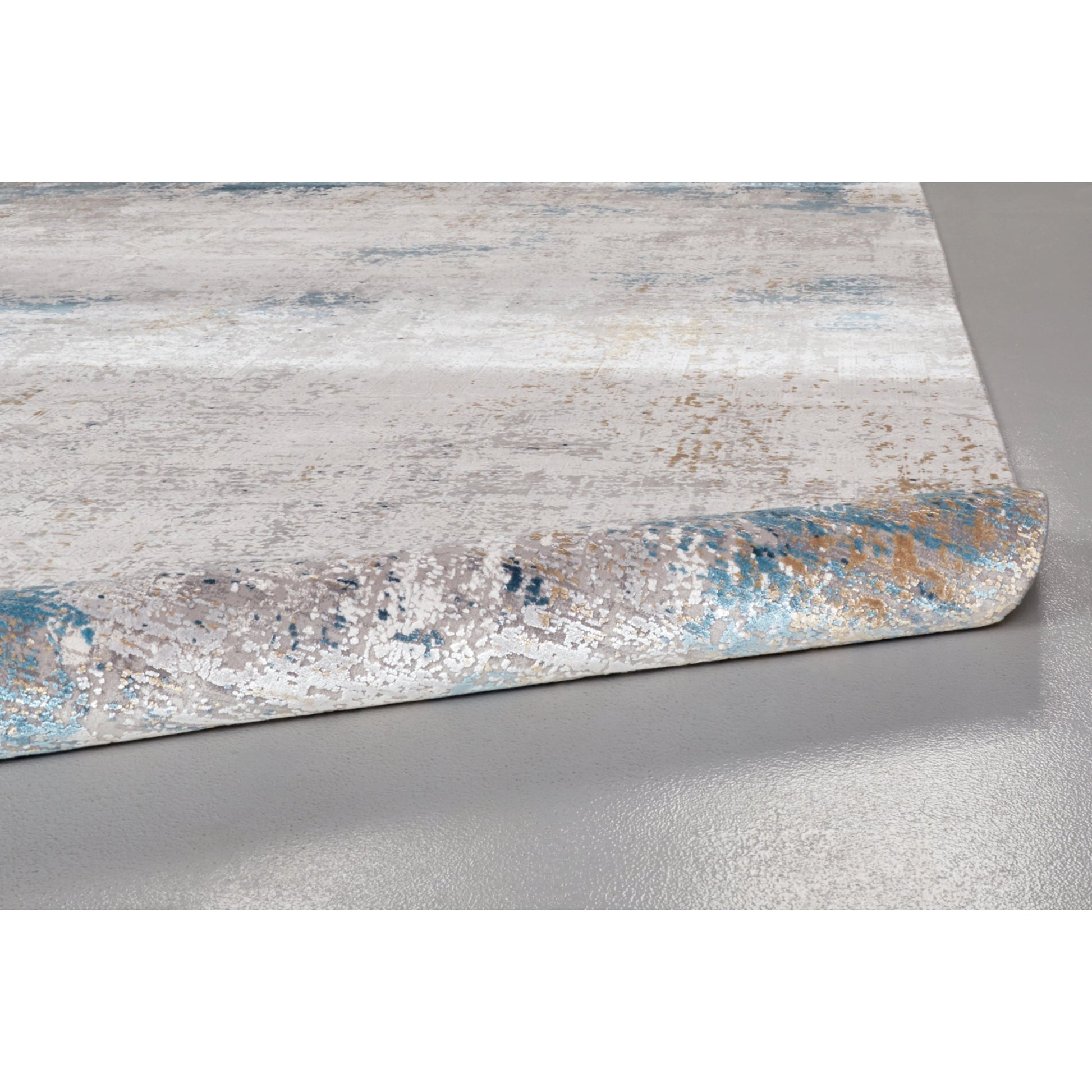 Cadiz Rug - 3889F by Feizy in ivory, blue, gold. Made from viscose, acrylic in a unique style.