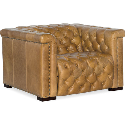 Savion Grandier Power Recliner by Hooker Furniture. Made from leather in a transitional style.