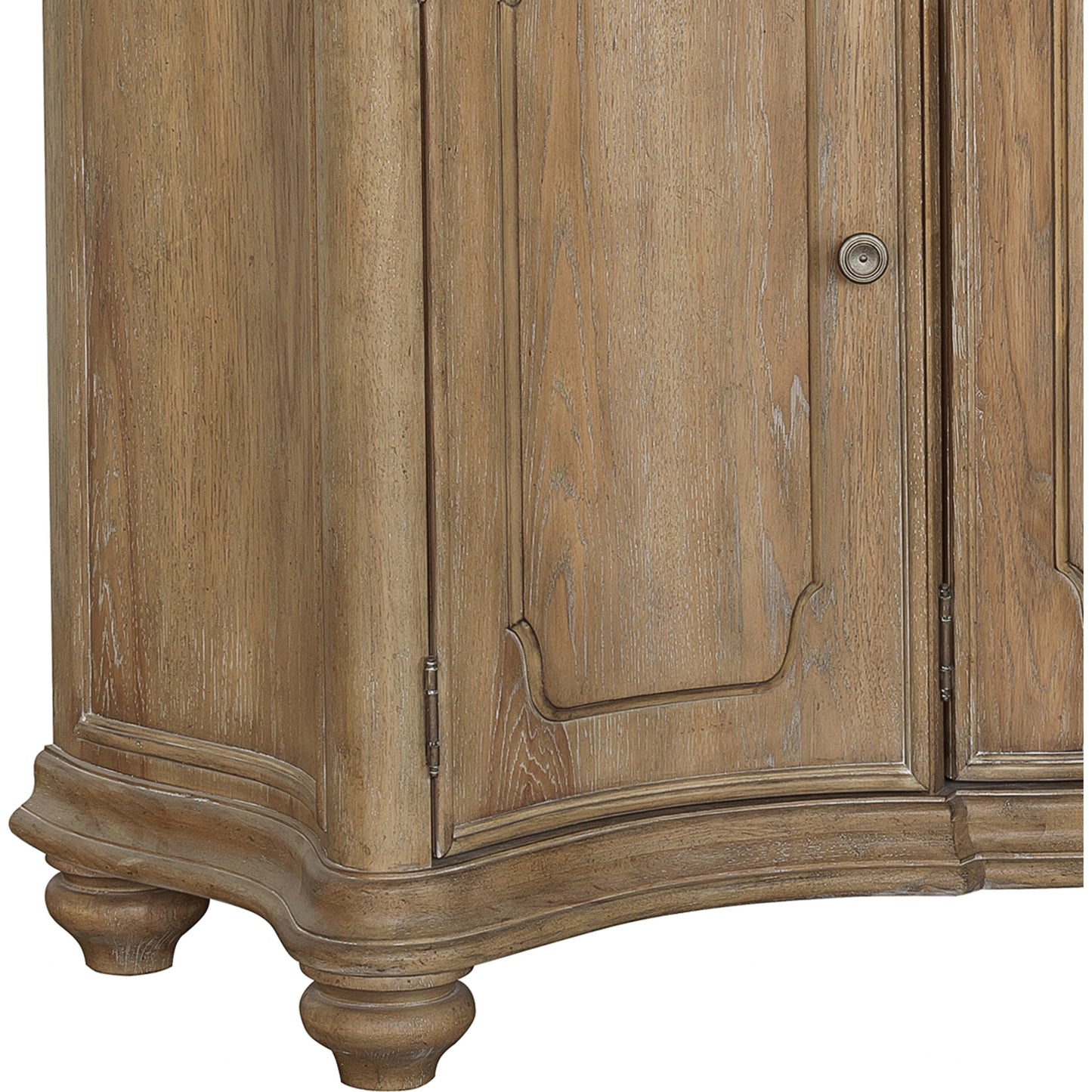 005 SI-2155671 | Closeup | Weston Hills Buffet by Pulaski Furniture in flax seed. Made from hardwood solids, hickory veneers in a traditional style.