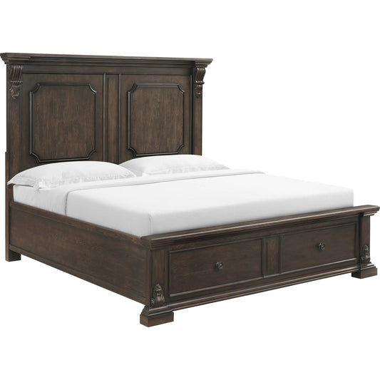 Heritage Hill Storage Bed by A.R.T. Furniture in umber. Made from acacia solids with white oak veneers in a unique style.