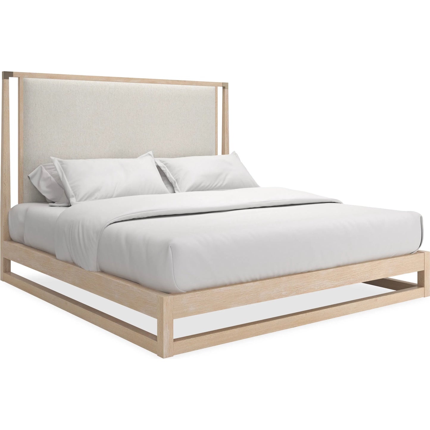 002 SI-2250550 | Additional Silo | Pinstripe Upholstered  Bed by Caracole in sun drenched oak. Made from oak, quartersawn oak in a transitional style.