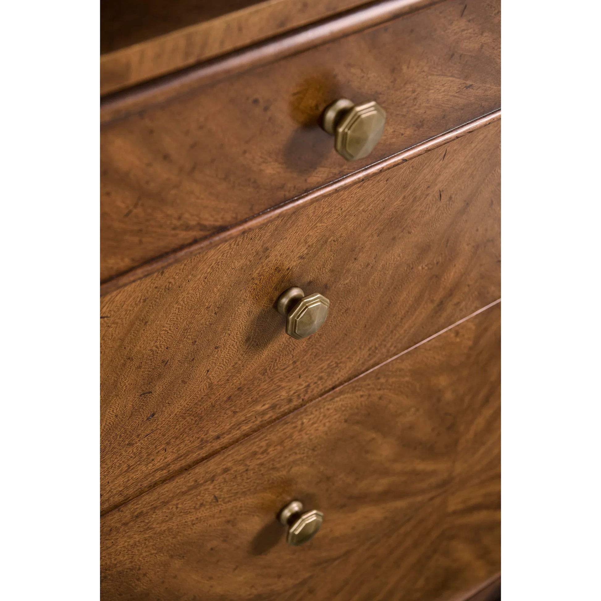 Hattie Sideboard by Jonathan Charles in medium crotch walnut. Made from celejeria veneer in a traditional style.