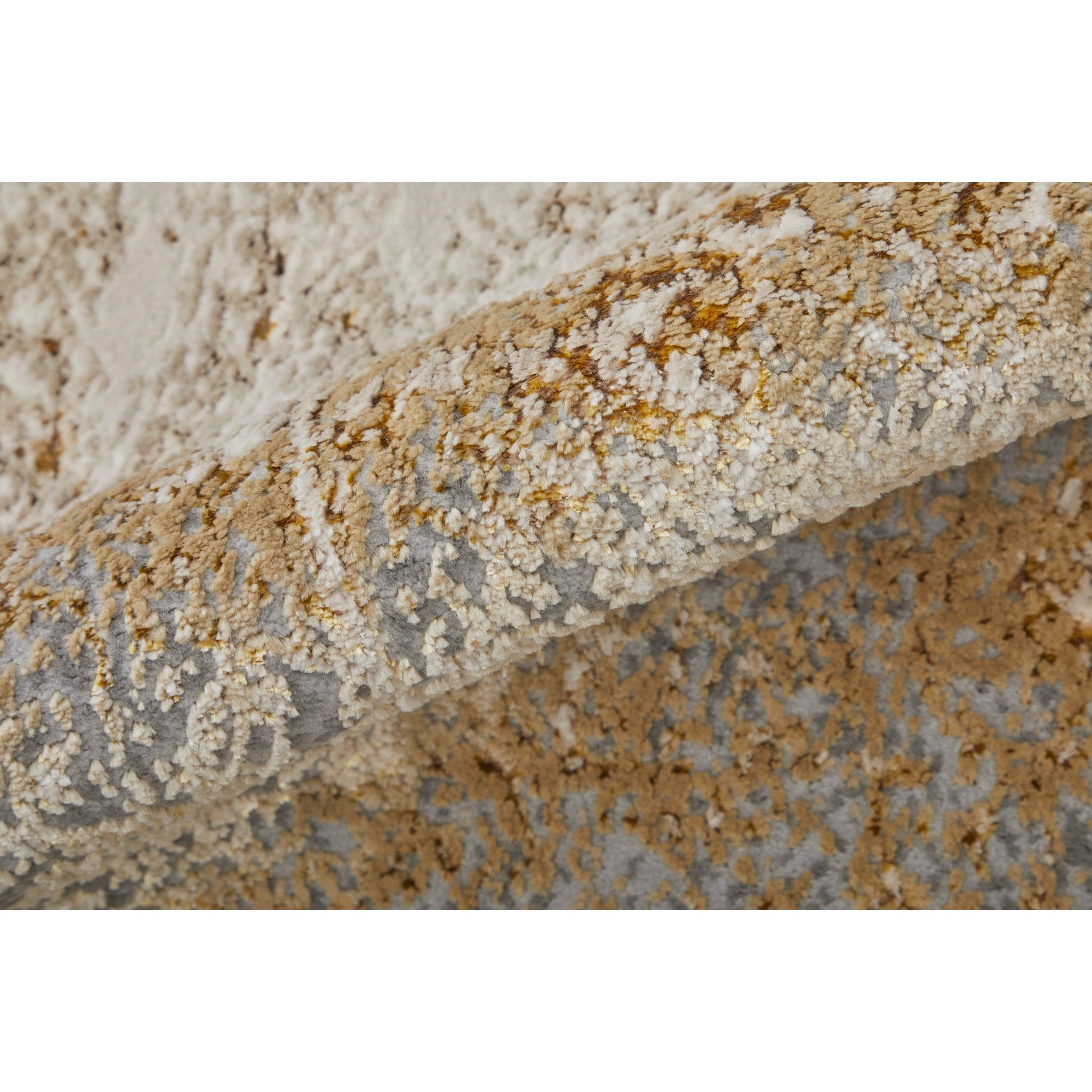 Aura Rug - 39LNF by Feizy in ivory, brown, gray. Made from polyester, polypropylene in a unique style.