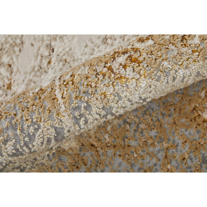 Aura Rug - 39LNF by Feizy in ivory, brown, gray. Made from polyester, polypropylene in a unique style.