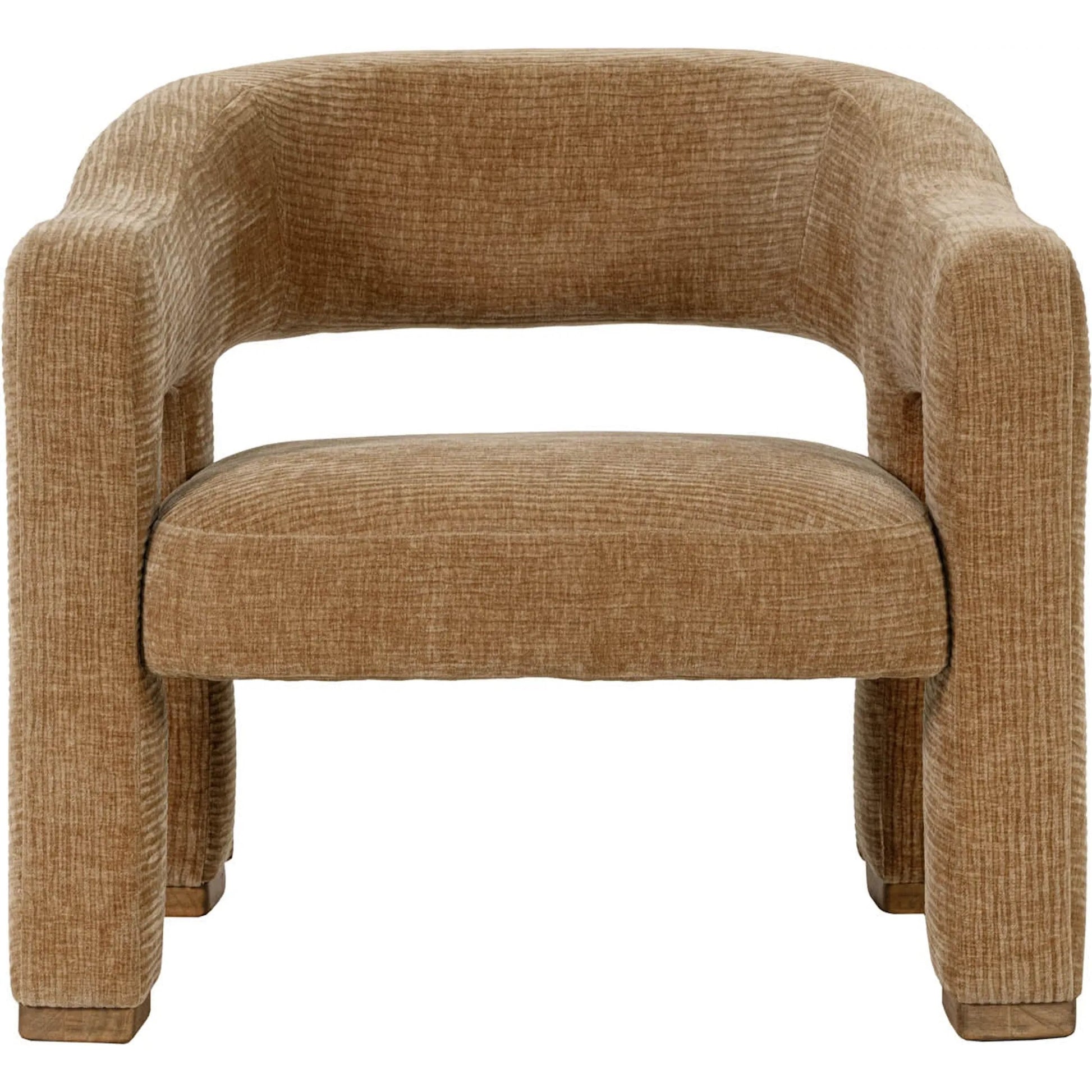 Quinn Club Chair by LH Imports in chai. Made from 100% polyster fabric, solid rubberwood legs, 40,000 rub count in a traditional style.