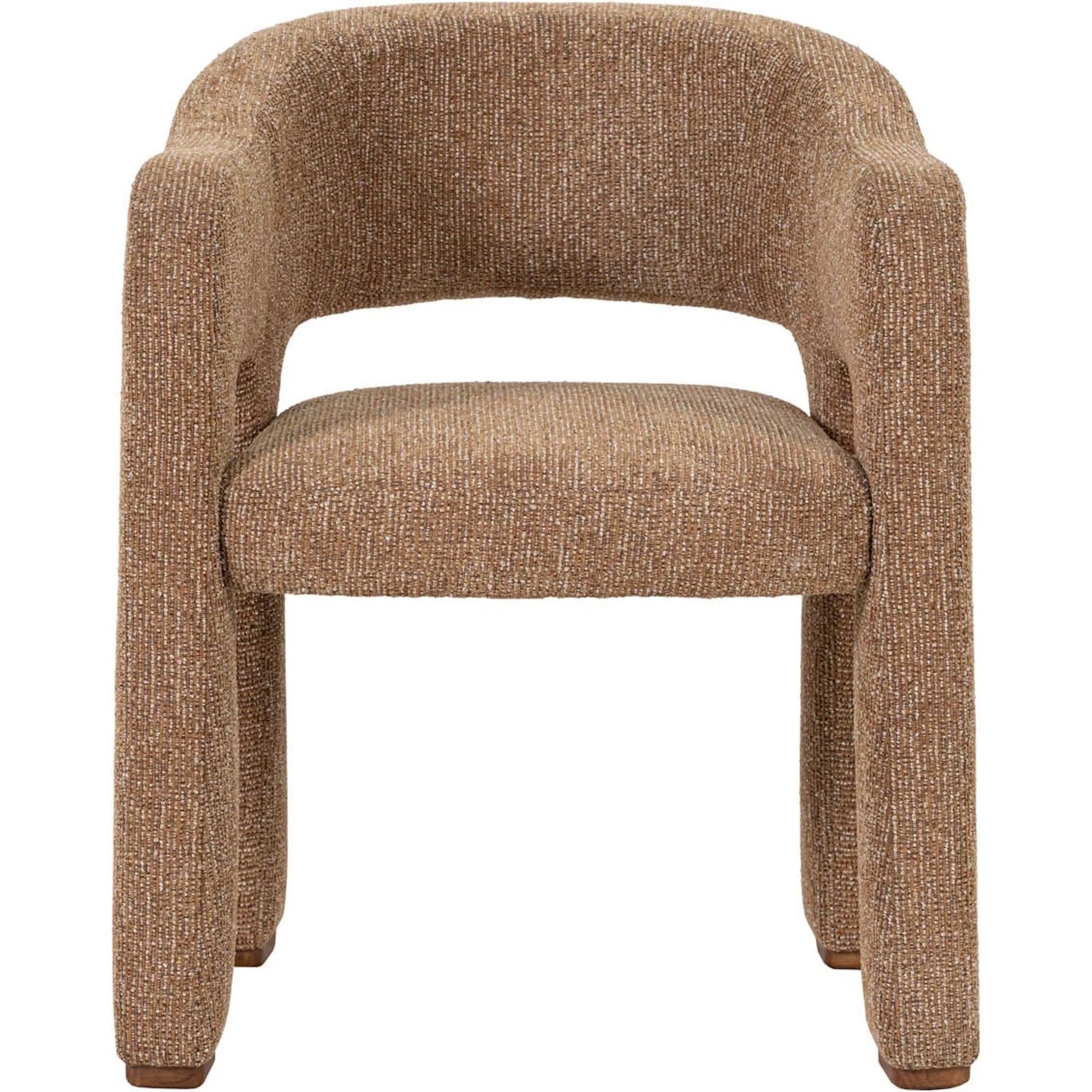 Quinn Dining Chair by LH Imports in granulated gold. Made from pine wood, plywood, polyester fabric, solid rubberwood, hr foam, polyester fiber in a eclectic & global style.