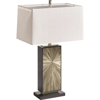 Terra Vertical Table Lamp by Jonathan Charles in natural straw. Made from main straw in a unique style.