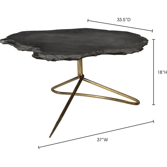 Sheridan Table by Moe's Home Collection. Made from stone, iron base in a modern style.