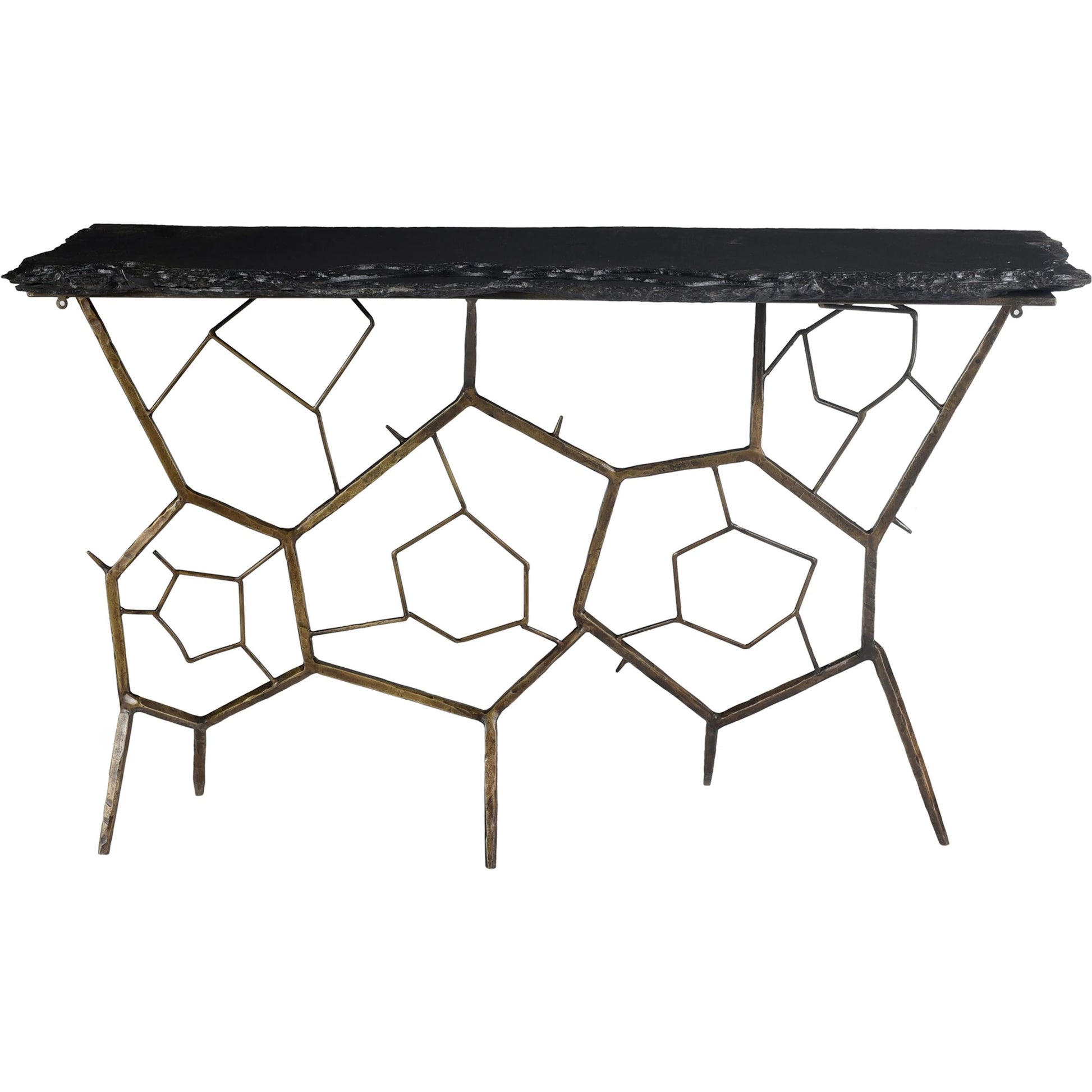 Nate Slate Console Table by Moe's Home Collection. Made from slate stone, iron base in a modern style.