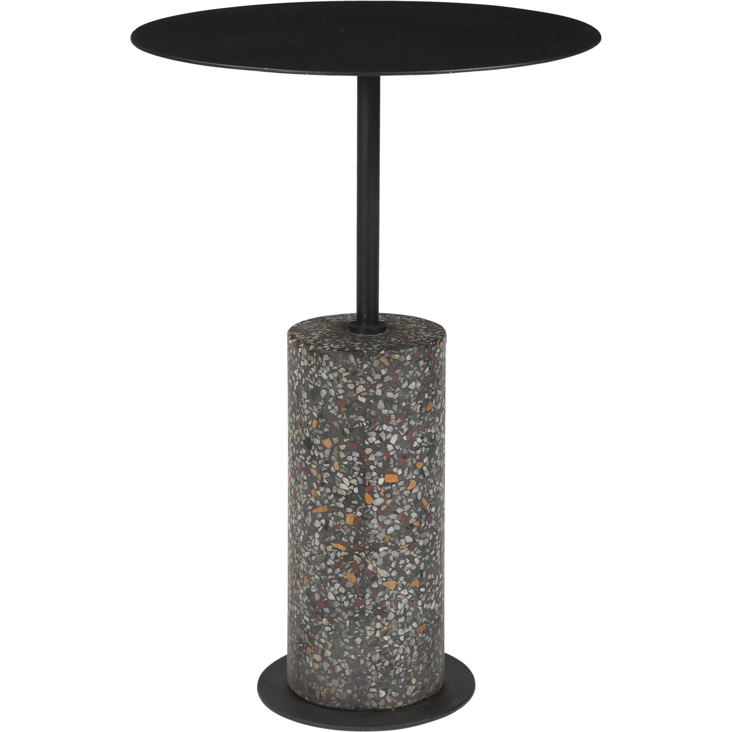001 SI-2121959 | Primary Silo | Lillith Accent Table by Moe's Home Collection. Made from black terrazzo base, black iron top in a modern style.