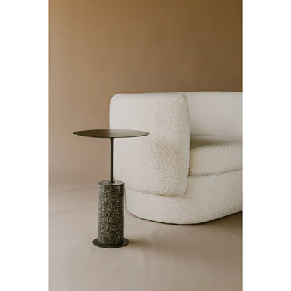 Lillith Accent Table by Moe's Home Collection. Made from black terrazzo base, black iron top in a modern style.