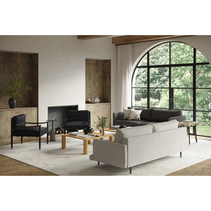 Lillith Accent Table by Moe's Home Collection. Made from black terrazzo base, black iron top in a modern style.
