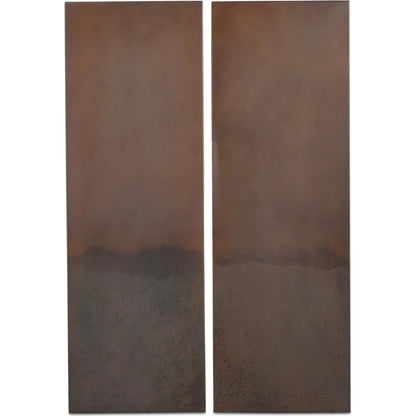 Smith Wall Decor (Set of 2) by Moe's Home Collection in bronze. Made from iron in a transitional style.