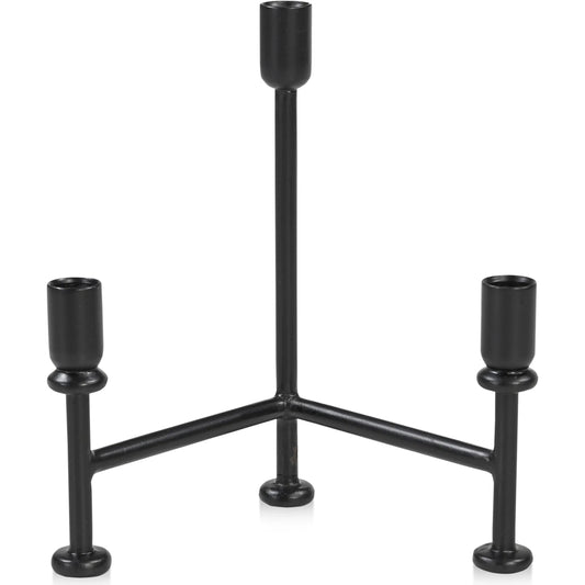 Cicero Candle Holder by Moe's Home Collection in black. Made from cast aluminum in a unique style.