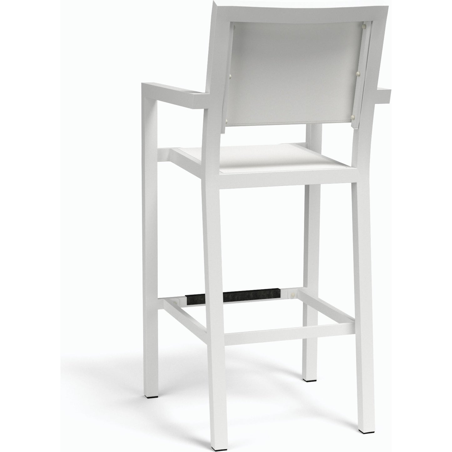 002 SI-2166663 | Additional Silo | Naples Outdoor Sling Barstool by Sunset West in white. Made from aluminum in a modern style.