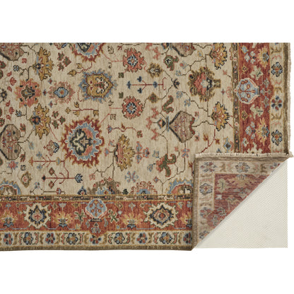 Carrington Traditional Oriental Rug - 6805F by Feizy in ivory, red, blue. Made from wool in a unique style.