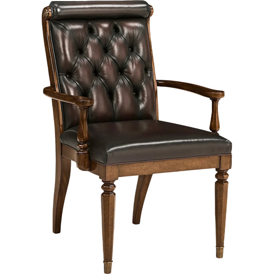 001 SI-2446829 | Primary Silo | Viceroy Arm Chair by Jonathan Charles in viceroy brown santos. Made from local mahogany, leather, brass in a unique style.