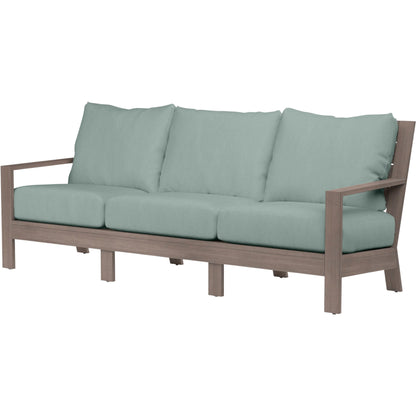 Laguna Outdoor Sofa by Sunset West in browns. Made from aluminum in a modern style.